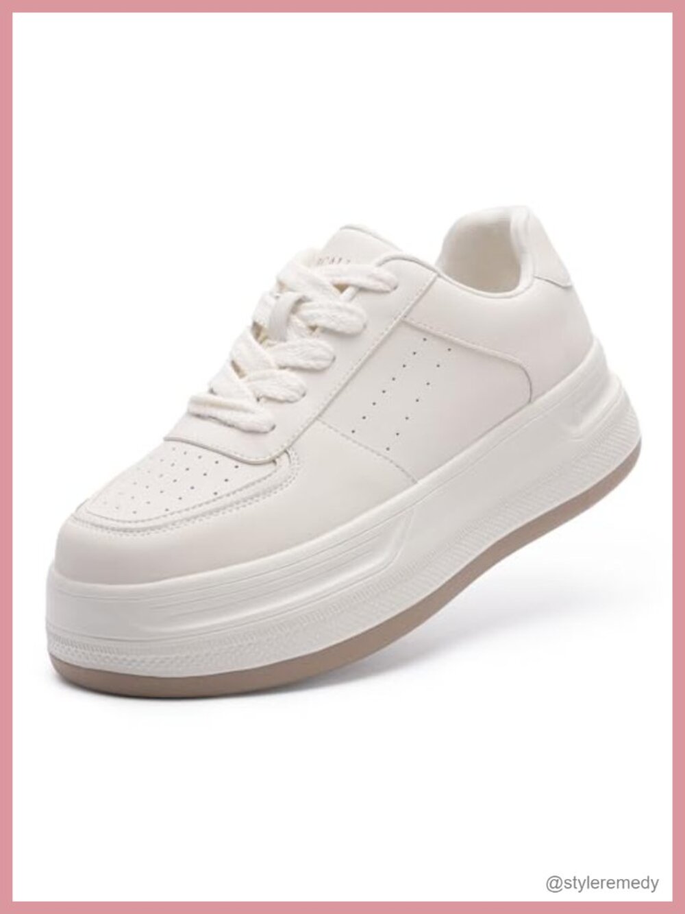 Women's Lightweight Platform Walking Sneakers Lace Up Comfortable Casual Shoes